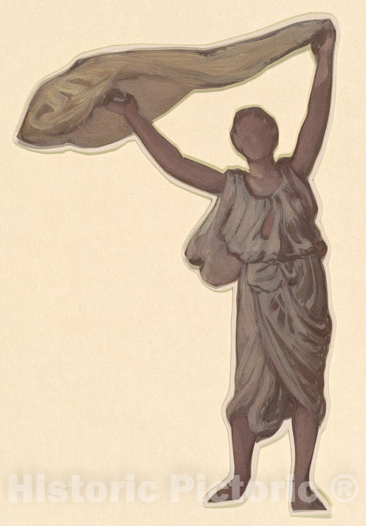 Art Print : Elihu Vedder, Study for Greek Girls Bathing, c. 1872 - Vintage Wall Art