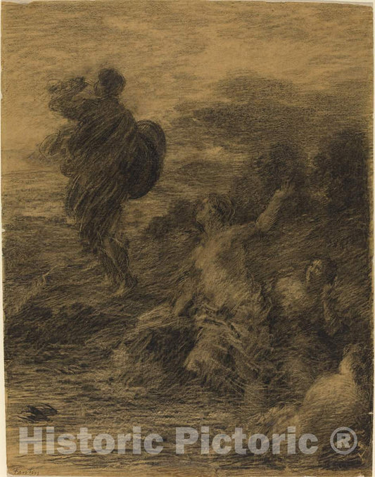 Art Print : Henri Fantin-Latour, Siegfried and The Rhine Maidens - Vintage Wall Art