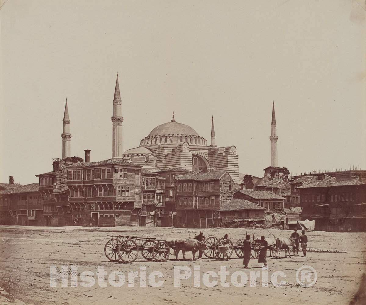 Art Print : James Robertson, Hagia Sophia from Place l'Hippodrome, 1857 - Vintage Wall Art