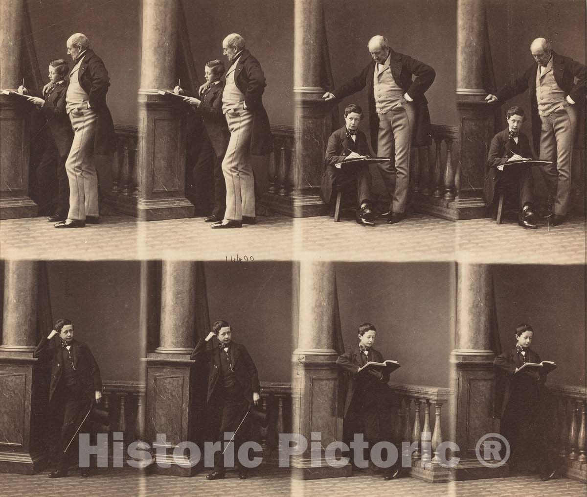 Art Print : DisdÃ©ri, Monsieur Jadin and Son, c. 1860 - Vintage Wall Art