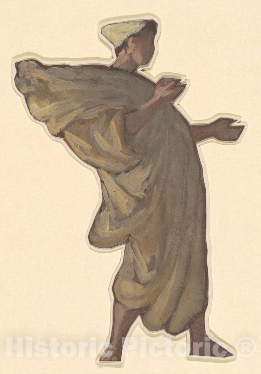 Art Print : Elihu Vedder, Study for Greek Girls Bathing, c. 1872 - Vintage Wall Art