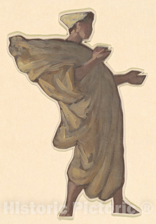 Art Print : Elihu Vedder, Study for Greek Girls Bathing, c. 1872 - Vintage Wall Art