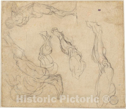 Art Print : Giulio Campagnola, Head of a Boy (Verso), c. 1513 - Vintage Wall Art