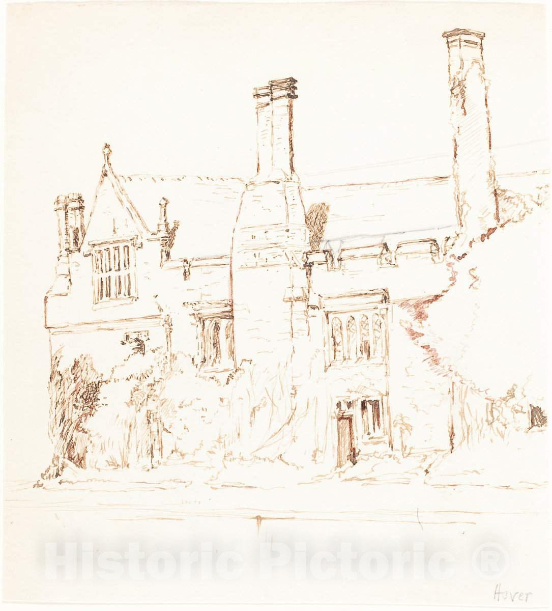 Art Print : Henry Eddowes Keene, Hever Castle - Vintage Wall Art