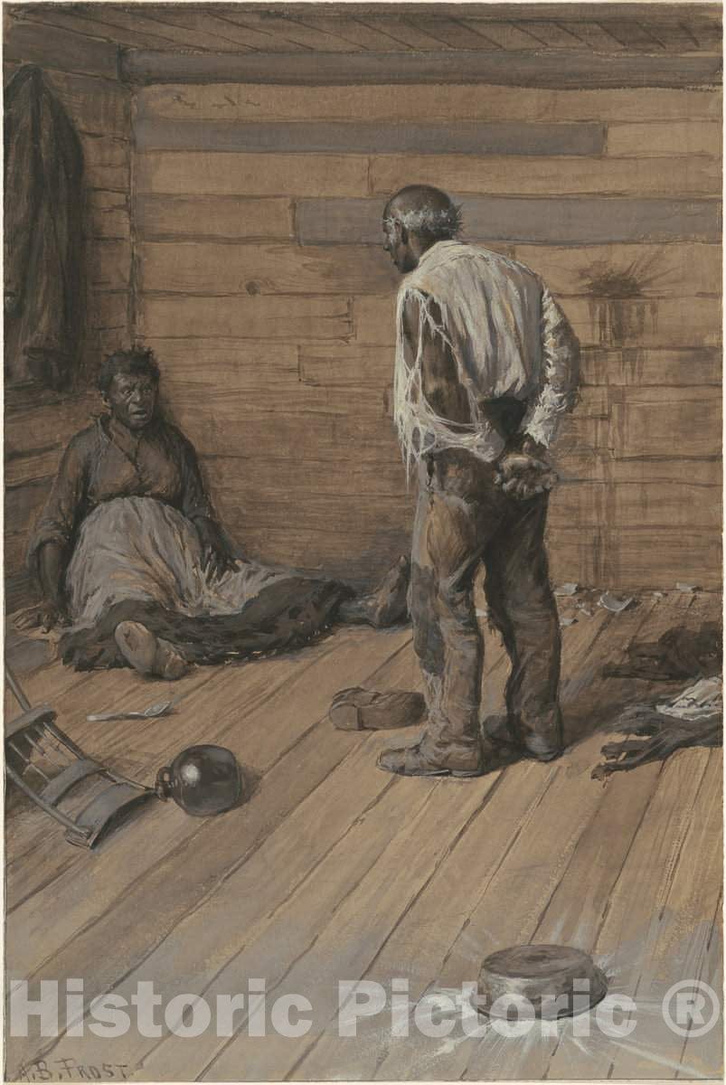 Art Print : Arthur B. Frost, A Conjugal Difference, 1884 - Vintage Wall Art