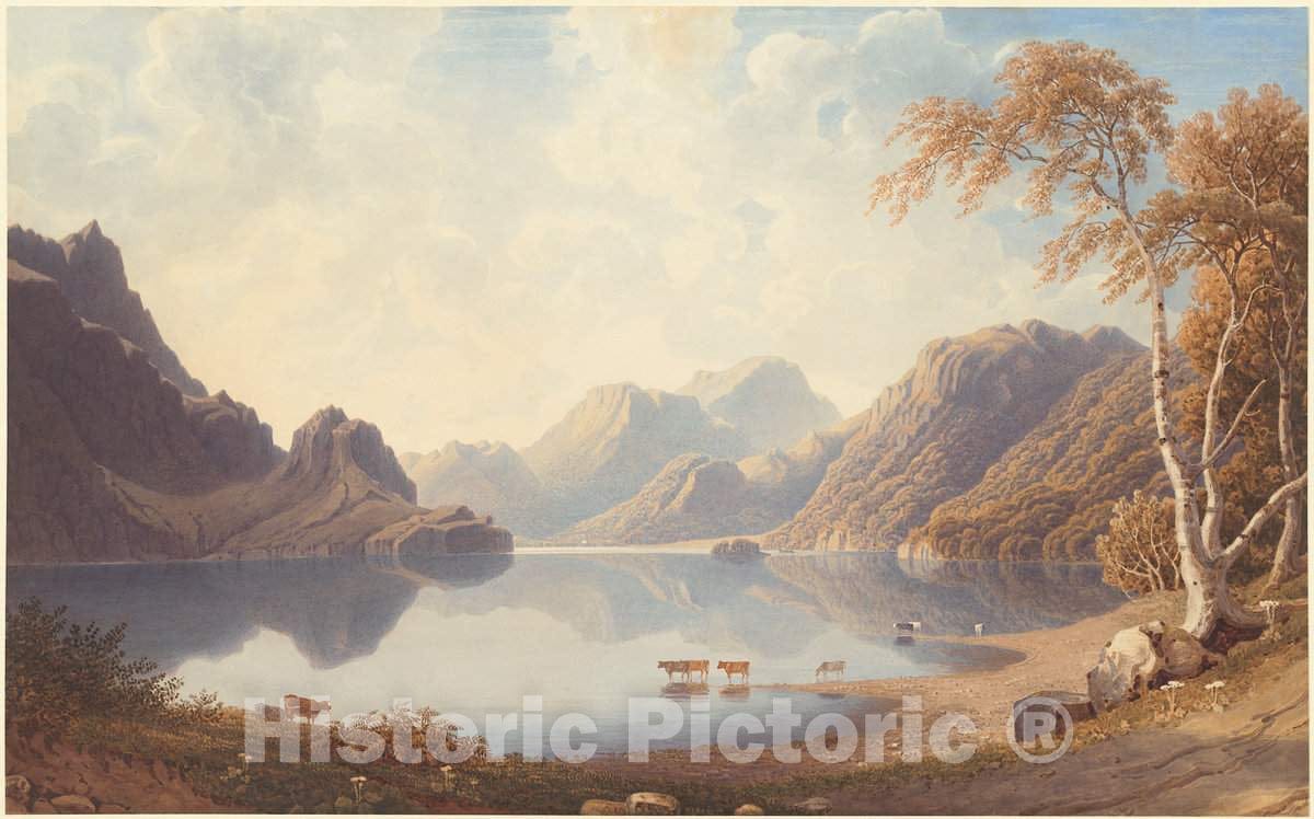 Art Print : George Fennel Robson, A Loch in Scotland - Vintage Wall Art