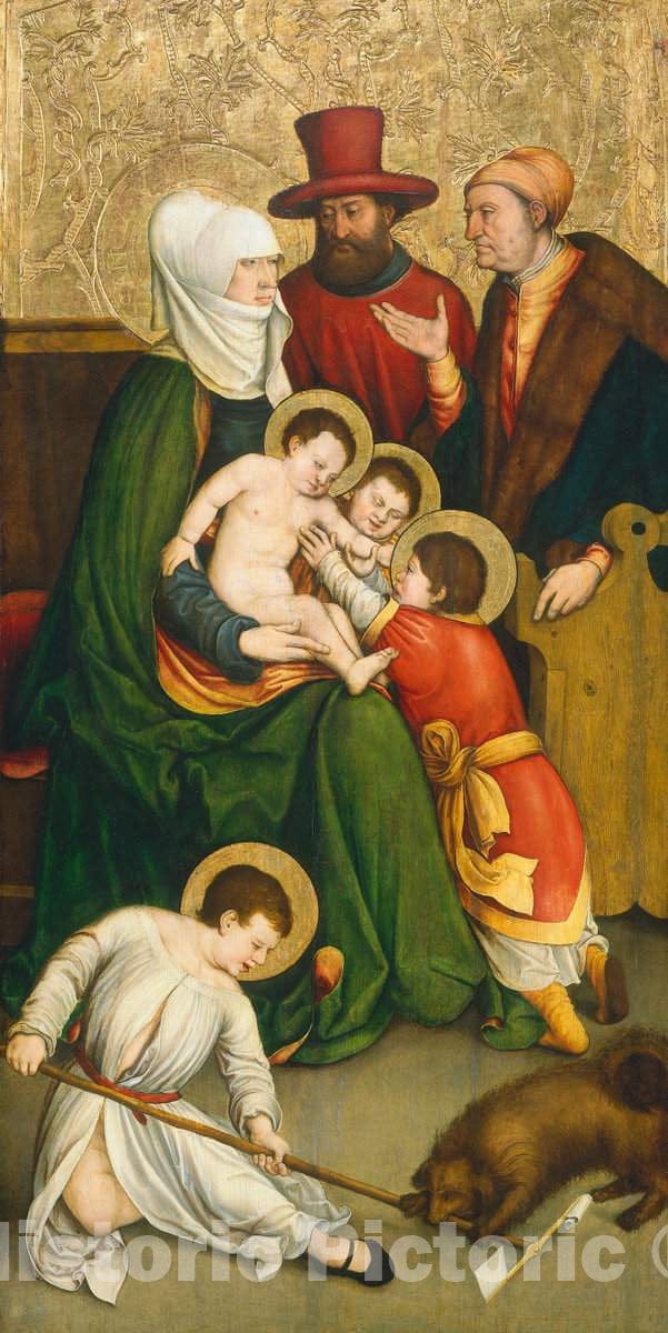 Art Print : Bernhard Strigel, Saint Mary Cleophas and Her Family, c.1524 - Vintage Wall Art