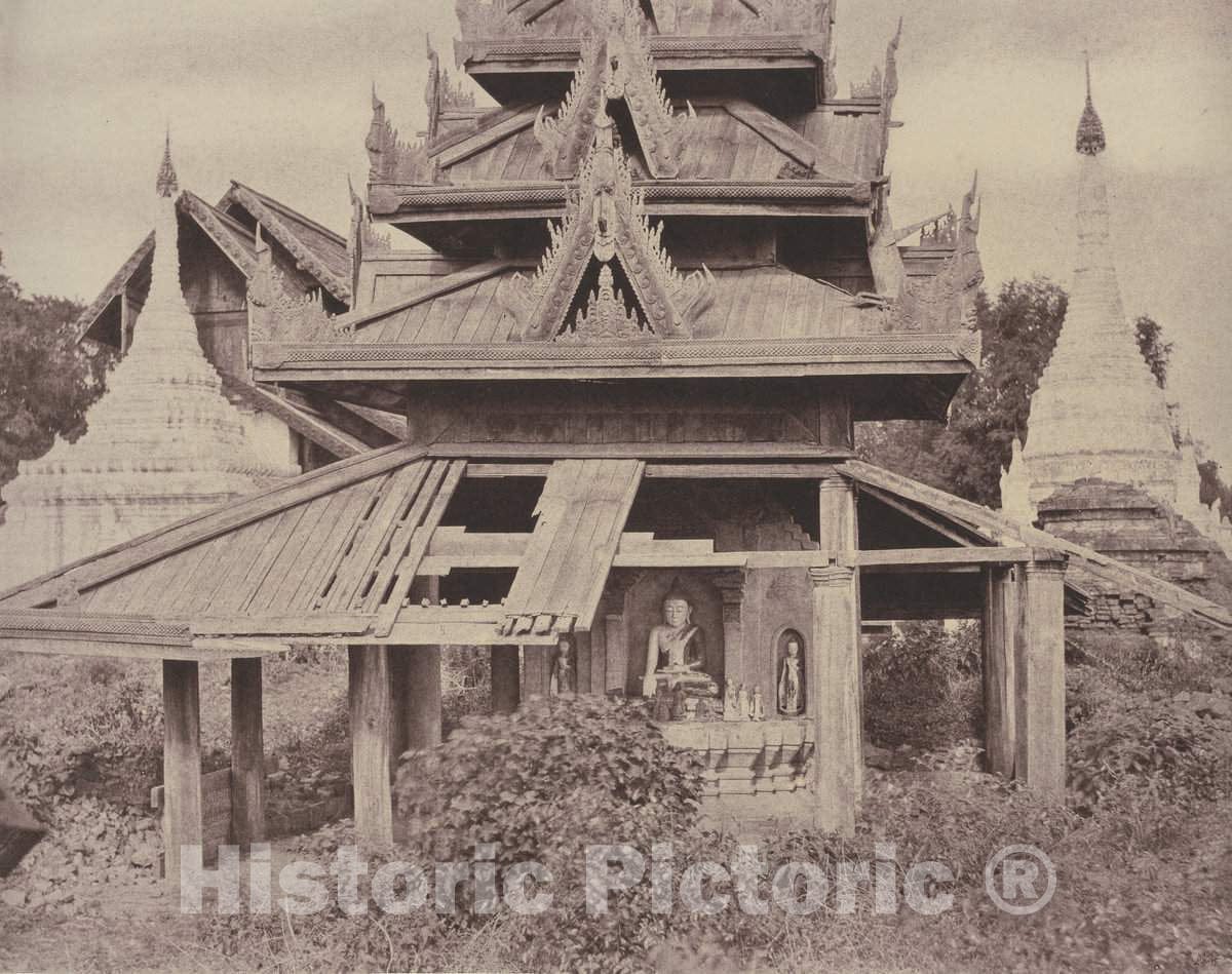 Art Print : Linnaeus Tripe, Tsagain Myo: Ruined Tazoung, August 29-30, 1855 - Vintage Wall Art