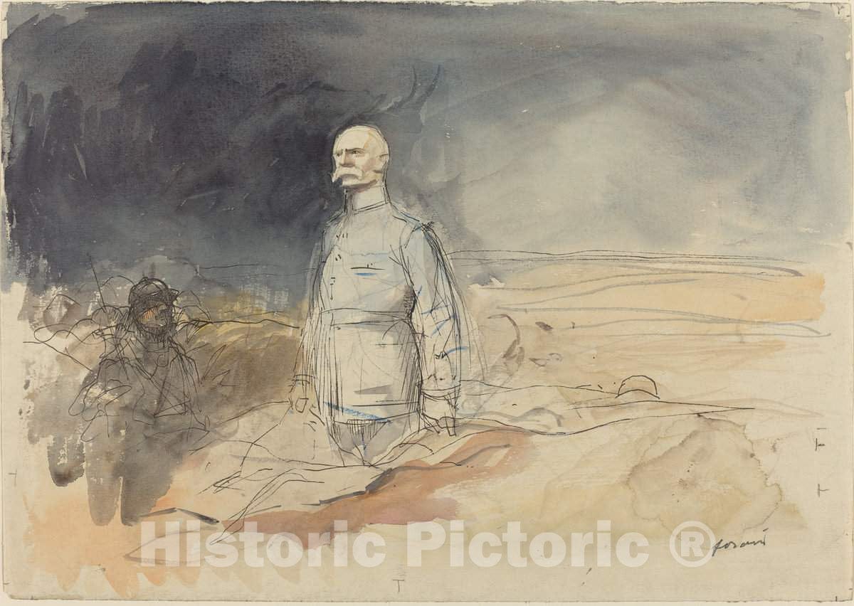 Art Print : Louis Forain, Marshal Petain, c.1917 - Vintage Wall Art