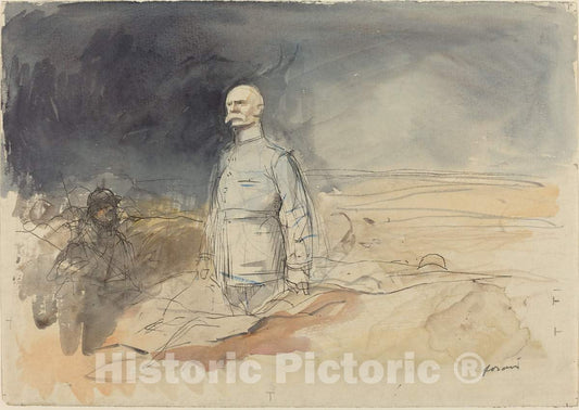 Art Print : Louis Forain, Marshal Petain, c.1917 - Vintage Wall Art