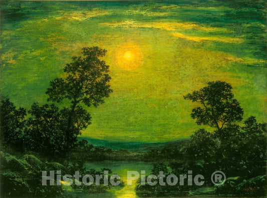 Art Print : Blakelock, Moonlight, 20th Century - Vintage Wall Art