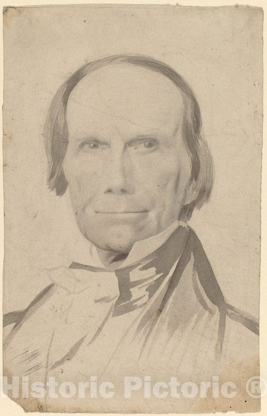 Art Print : Charles Wesley Jarvis, Henry Clay, c. 1840 - Vintage Wall Art