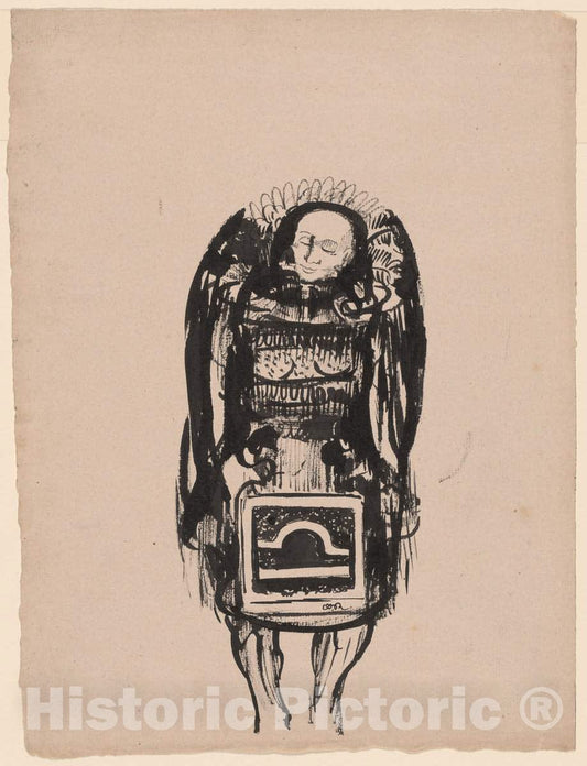 Art Print : Odilon Redon, The Devil (Le Diable), 1896-1900 - Vintage Wall Art