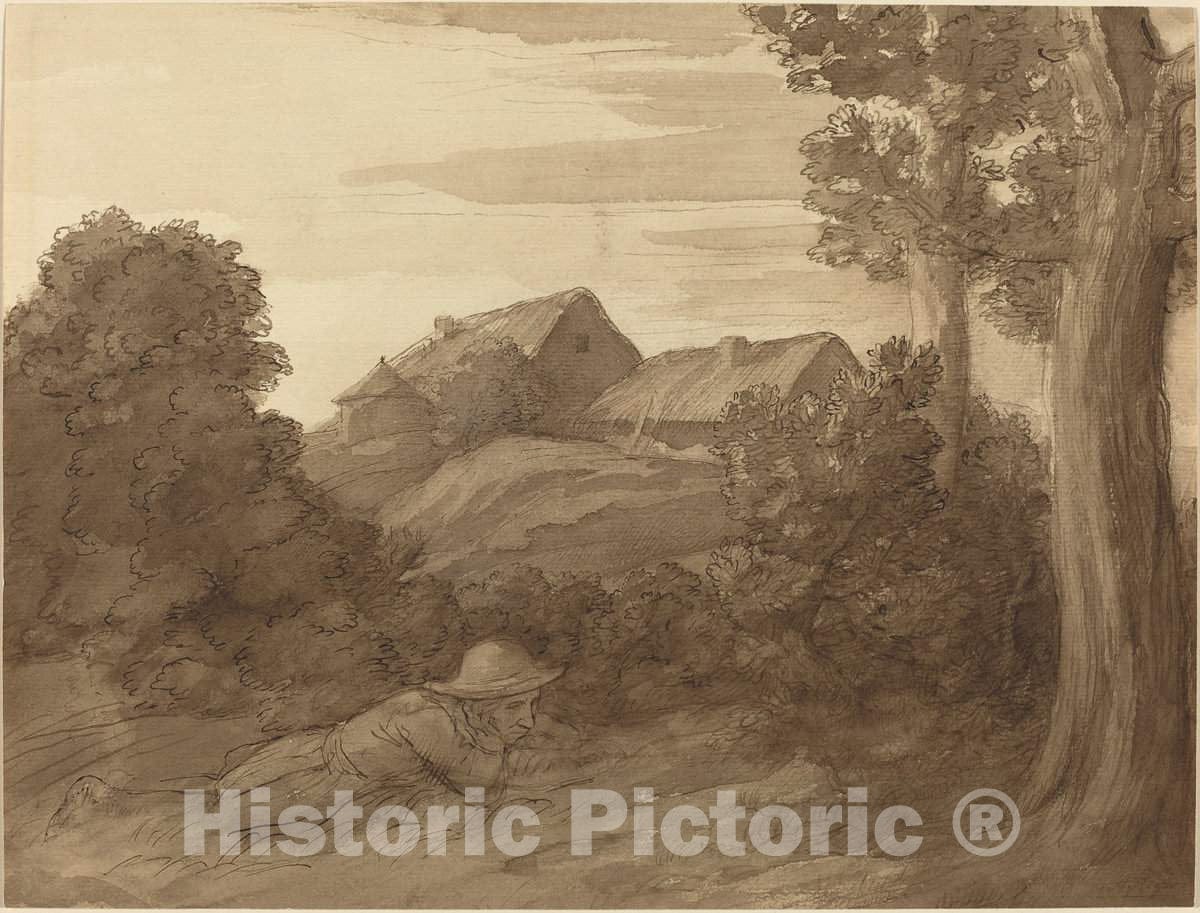 Art Print : Alphonse Legros, Claude's Farm - Vintage Wall Art