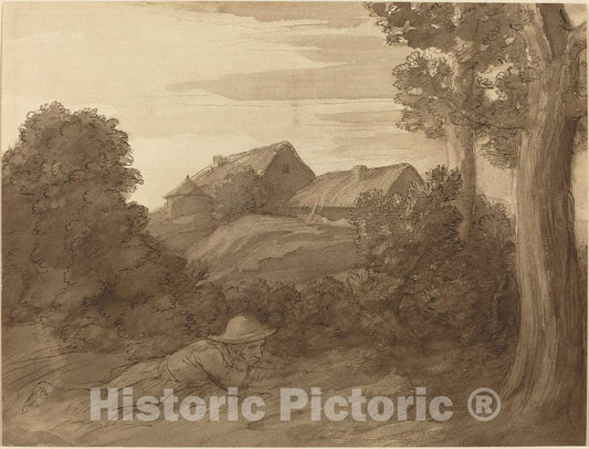 Art Print : Alphonse Legros, Claude's Farm - Vintage Wall Art