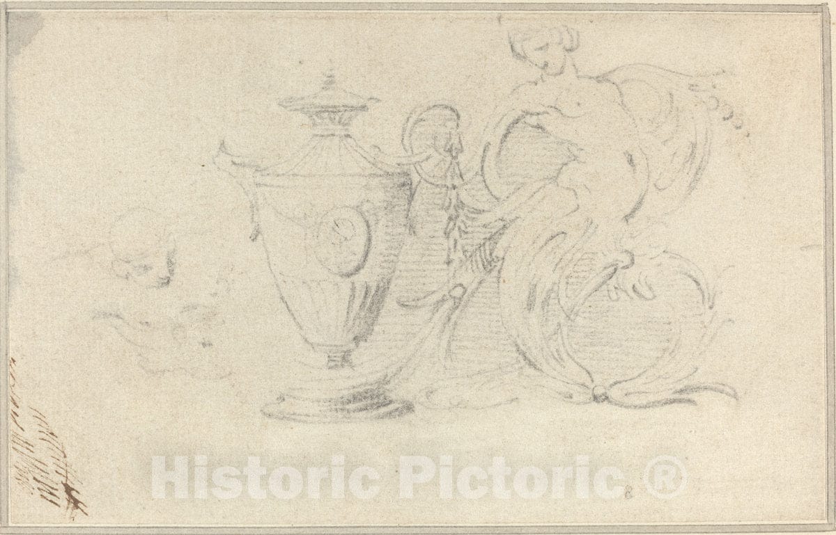 Art Print : John Hamilton Mortimer, Designs for Decorative Vases - Vintage Wall Art