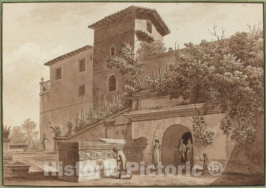 Art Print : Angelo Uggeri, Tomb of Scipios, 1803 - Vintage Wall Art