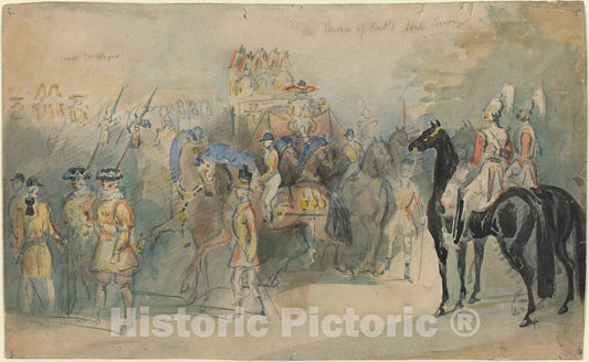 Art Print : Constantin Guys, The Duchess of Kent's State Carriage - Vintage Wall Art