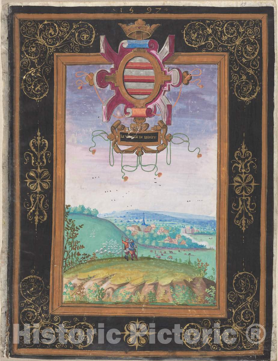 Art Print : Adrien Montigny, Le Villaige de Brimeu, c. 1597 - Vintage Wall Art