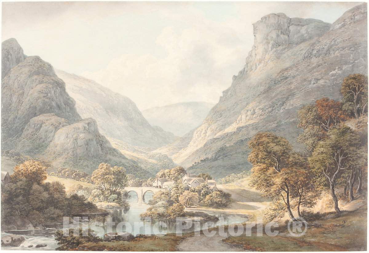Art Print : John Glover, A View of Dovedale, c. 1825 - Vintage Wall Art