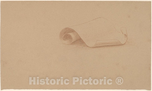 Art Print : Charles Sprague Pearce, Study of a Scroll, c.1894 - Vintage Wall Art