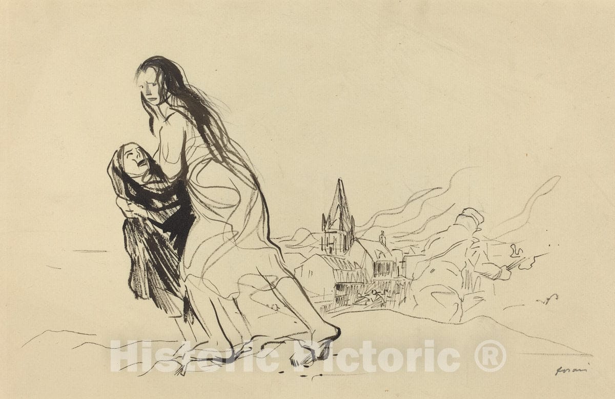 Art Print : Louis Forain, After Douai, 1918 - Vintage Wall Art