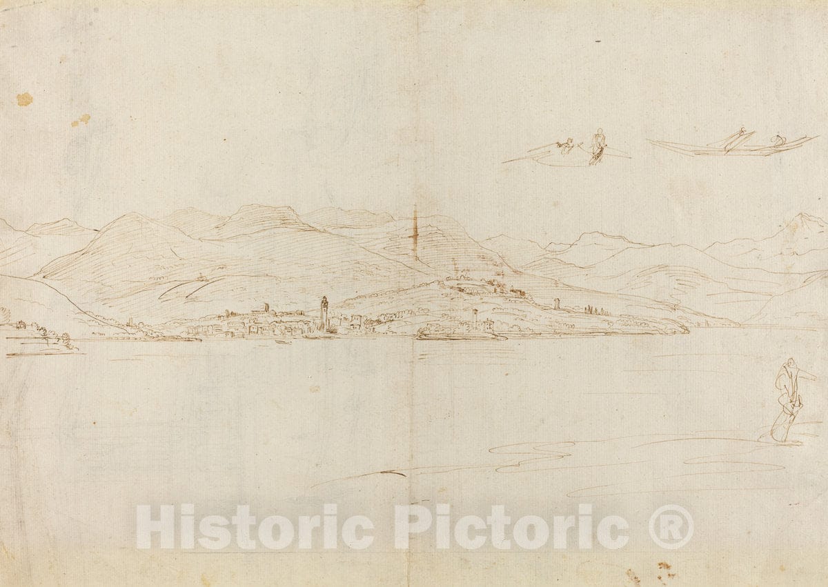 Art Print : Gaspar Van Wittel, Lago Maggiore, c. 1700 - Vintage Wall Art