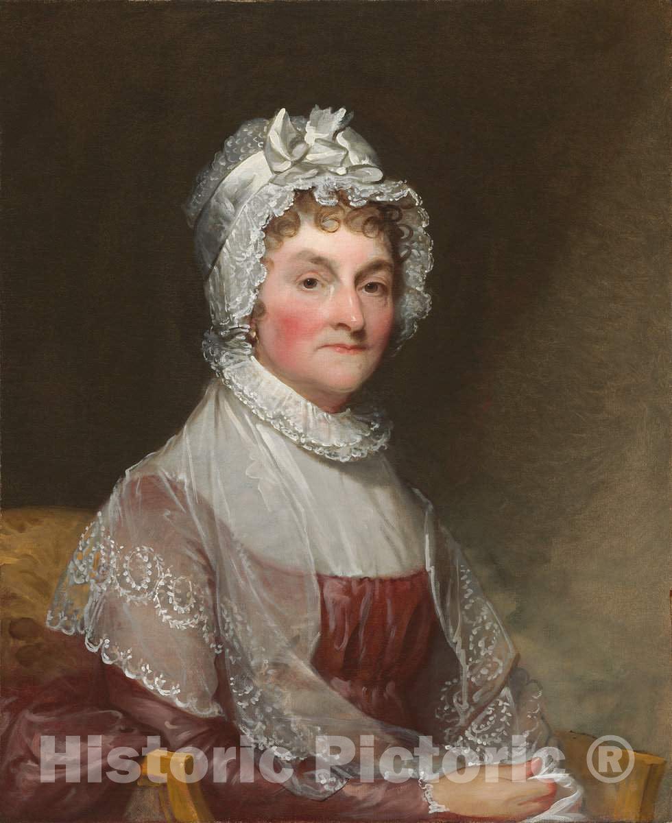 Art Print : Gilbert Stuart, Abigail Smith Adams (Mrs. John Adams), c.1808 - Vintage Wall Art