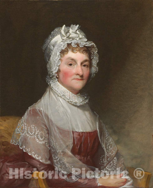 Art Print : Gilbert Stuart, Abigail Smith Adams (Mrs. John Adams), c.1808 - Vintage Wall Art