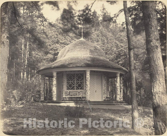Art Print : Scherer and Nabholz, Gazebo in The Forest Near Moscow, c. 1870s - Vintage Wall Art