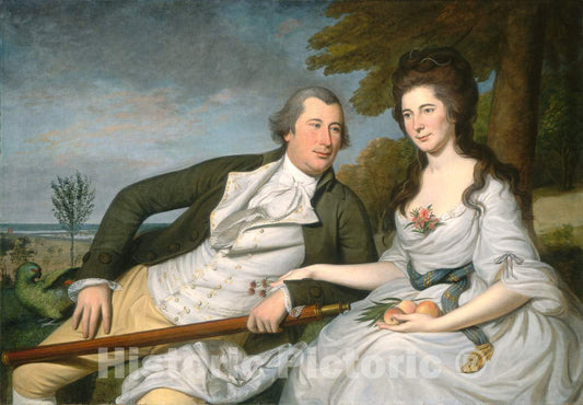 Art Print : Charles Willson Peale, Benjamin and Eleanor Ridgely Laming, 1788 - Vintage Wall Art