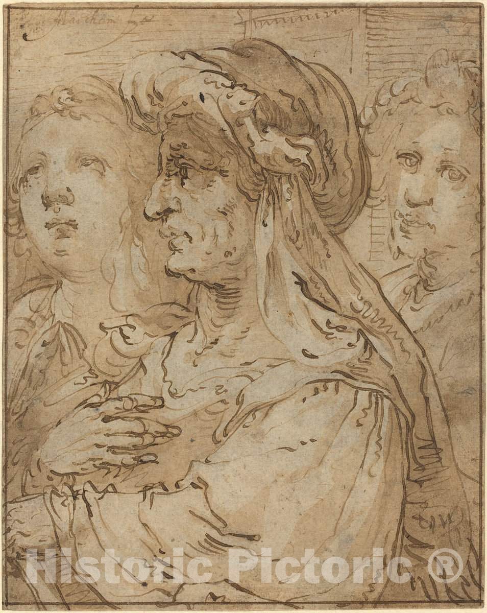 Art Print : Jacob Matham, Allegory of Age - Vintage Wall Art