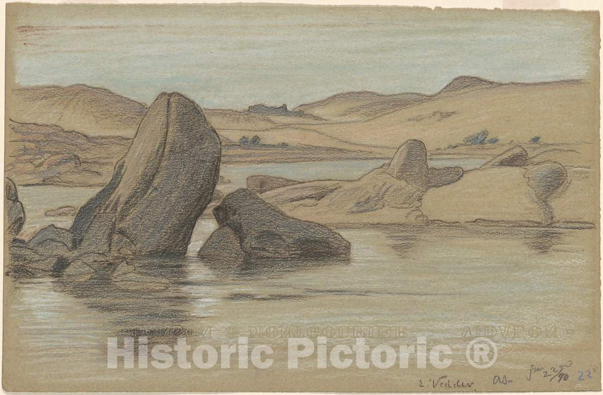 Art Print : Elihu Vedder, Nile Journey, No. 22, 1890 - Vintage Wall Art