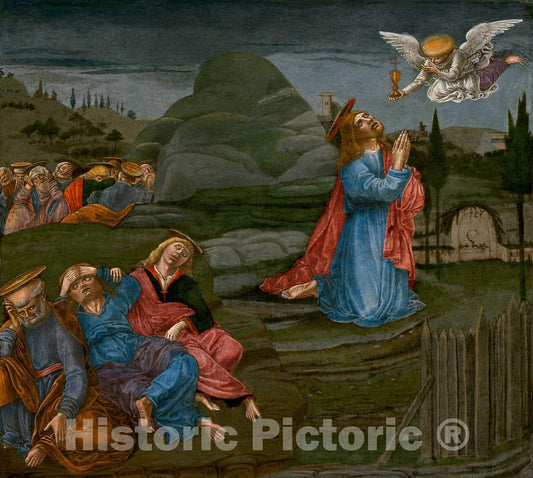 Art Print : Benvenuto di Giovanni, The Agony in The Garden, 1491 - Vintage Wall Art