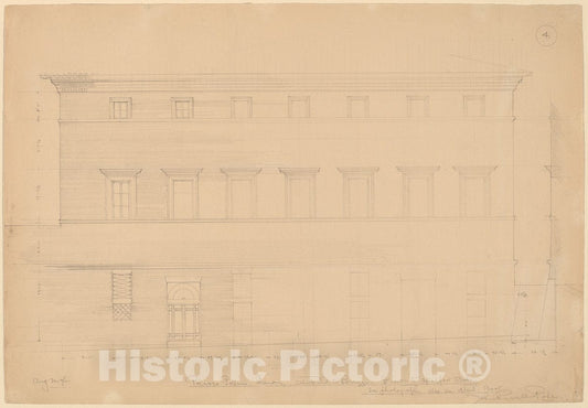 Art Print : John Russell Pope, Palazzo Pollini, Siena, Attributed to Peruzzi, 1896 - Vintage Wall Art