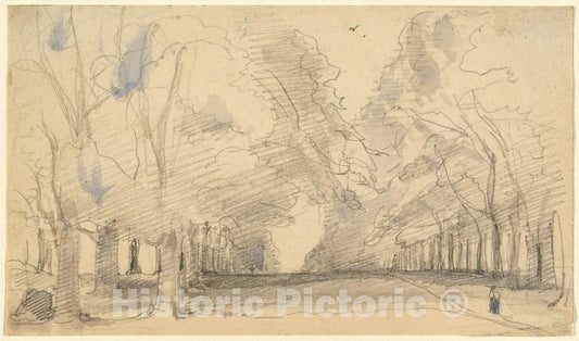 Art Print : John Hayter, Avenue of Trees - Vintage Wall Art