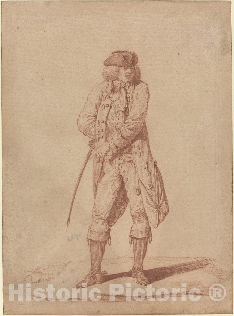 Art Print : Alexandre Wille, Gentleman with a Riding Crop - Vintage Wall Art