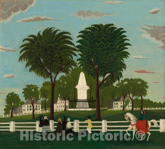 Art Print : Lexington Battle Monument, 1853 or After - Vintage Wall Art