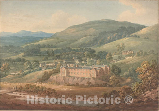Art Print : John William Upham, View of an Estate - Vintage Wall Art