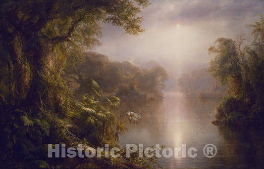 Art Print : Frederic Edwin Church, El Rio de Luz (The River of Light), 1877 - Vintage Wall Art