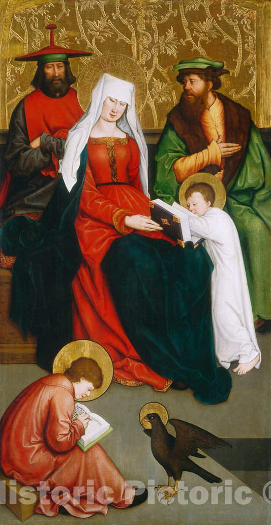 Art Print : Bernhard Strigel, Saint Mary Salome and Her Family, c.1524 - Vintage Wall Art