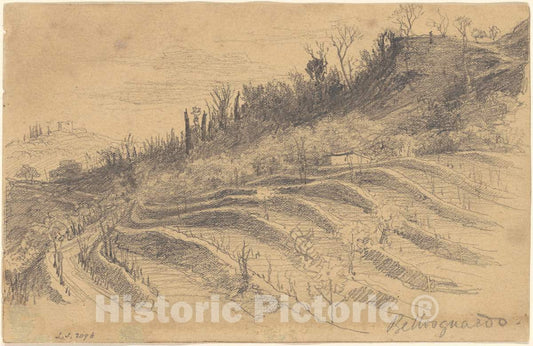 Art Print : John Singer Sargent, Bellosguardo, Florence, 1870-1872 - Vintage Wall Art