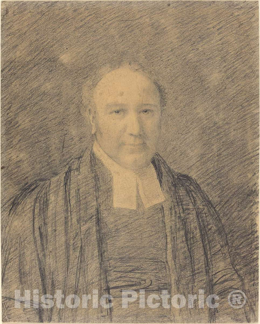 Art Print : John Constable, Half-Length Portrait of a Cleric - Vintage Wall Art