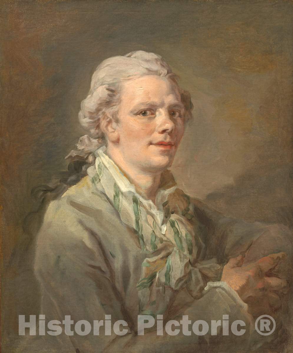 Art Print : Portrait of a Young Man, Possibly c. 1770 - Vintage Wall Art