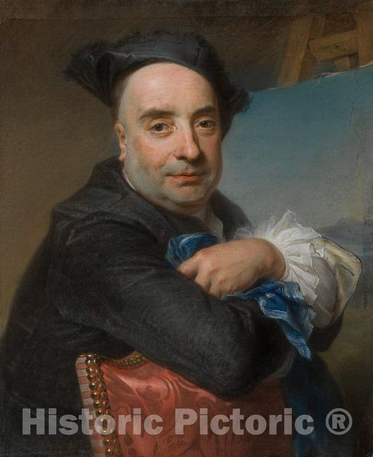 Art Print : Maurice-Quentin de La Tour, Claude Dupouch, c. 1739 - Vintage Wall Art