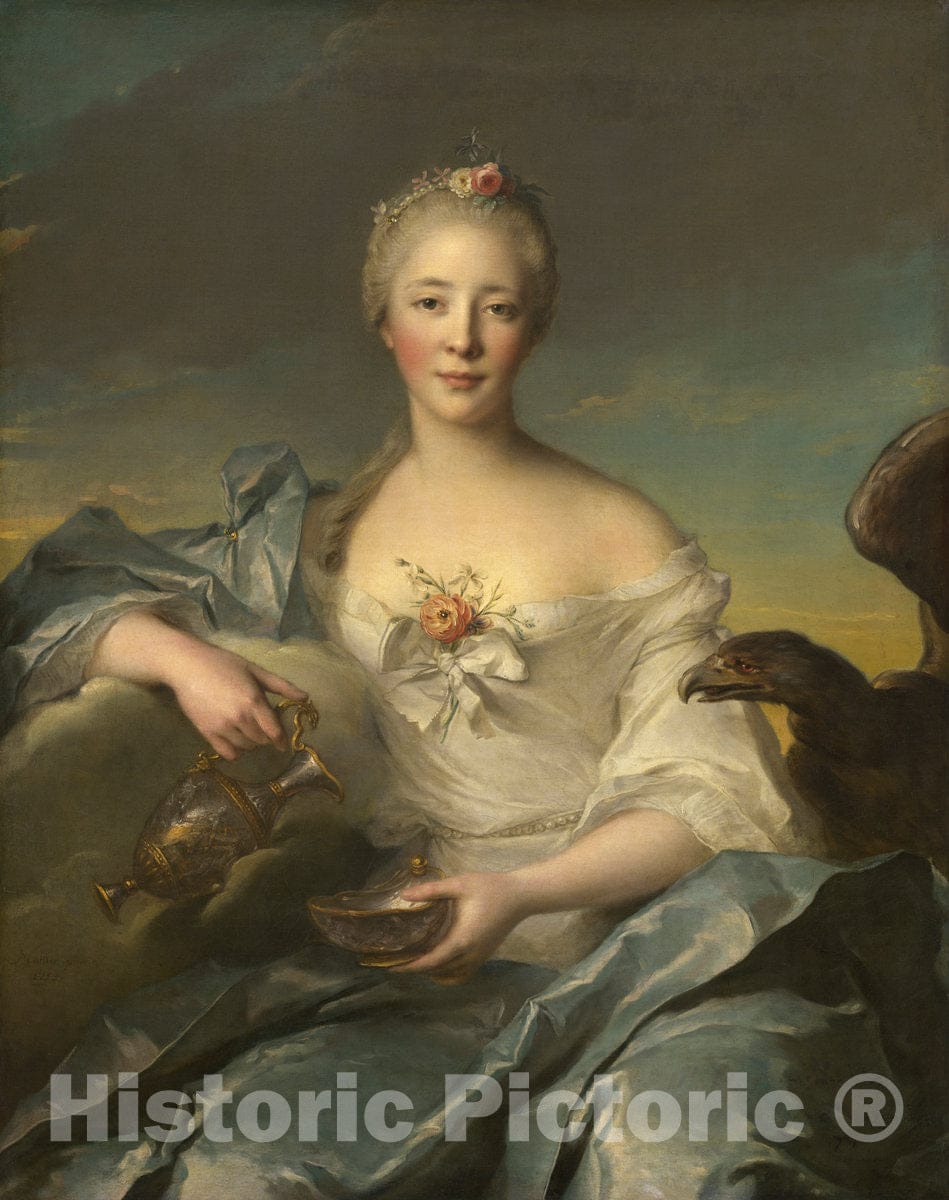 Art Print : Marc Nattier, Madame Le FÃ¨vre de Caumartin as Hebe, 1753 - Vintage Wall Art