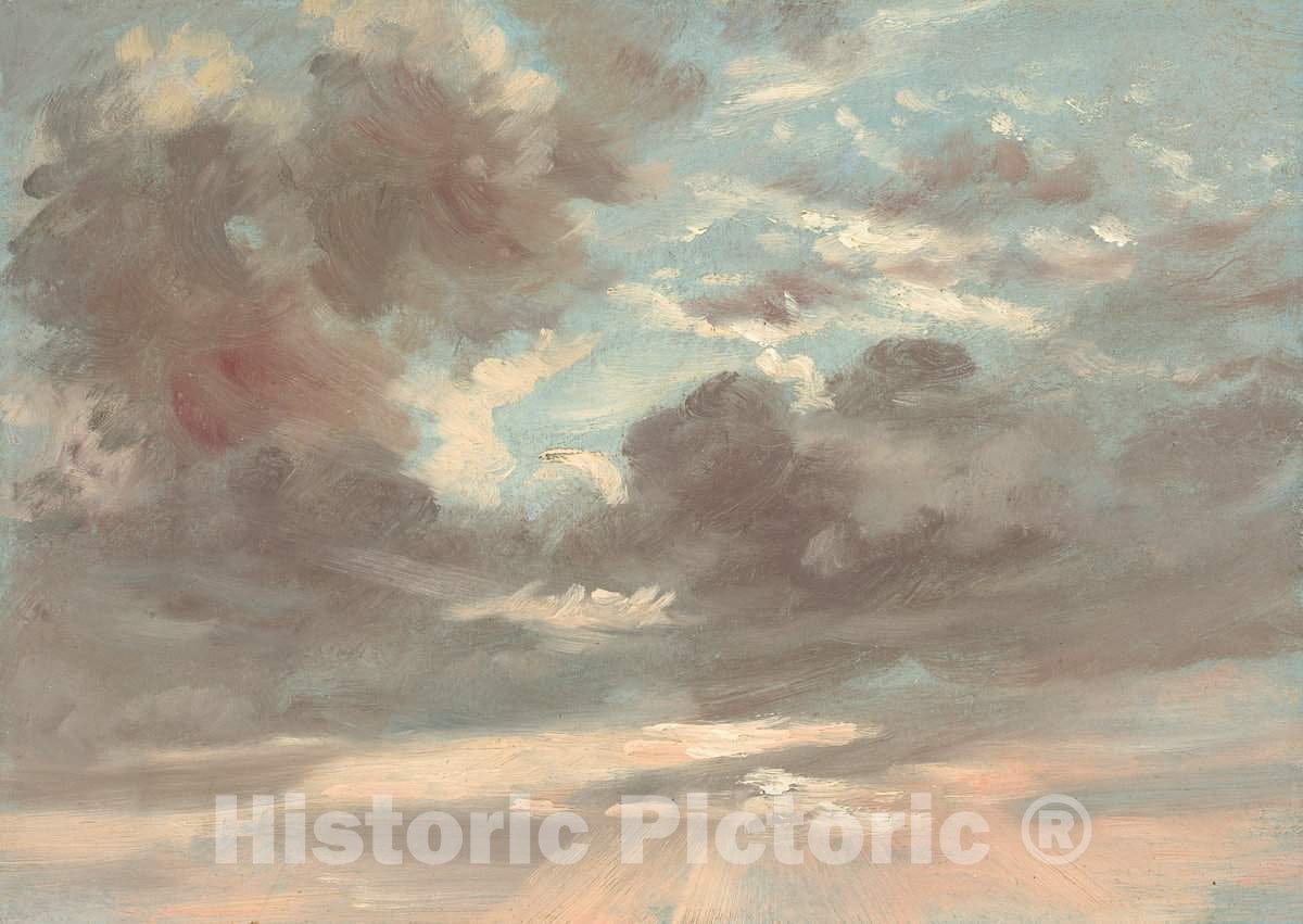 Art Print : John Constable, Cloud Study: Stormy Sunset, 1821-1822 - Vintage Wall Art