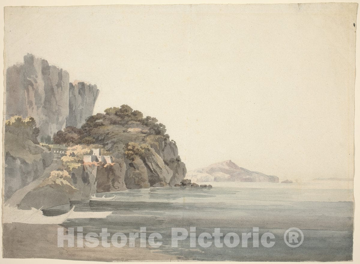Art Print : William Pars, an Italian Coast Scene - Vintage Wall Art