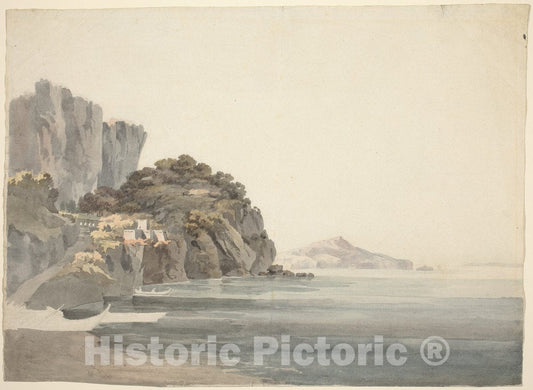 Art Print : William Pars, an Italian Coast Scene - Vintage Wall Art