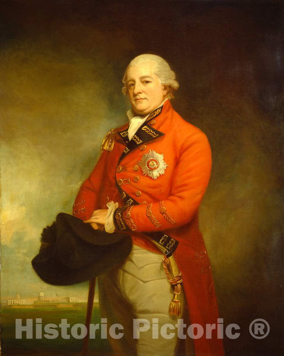 Art Print : George Romney, Major-General Sir Archibald Campbell, 1790-1792 - Vintage Wall Art